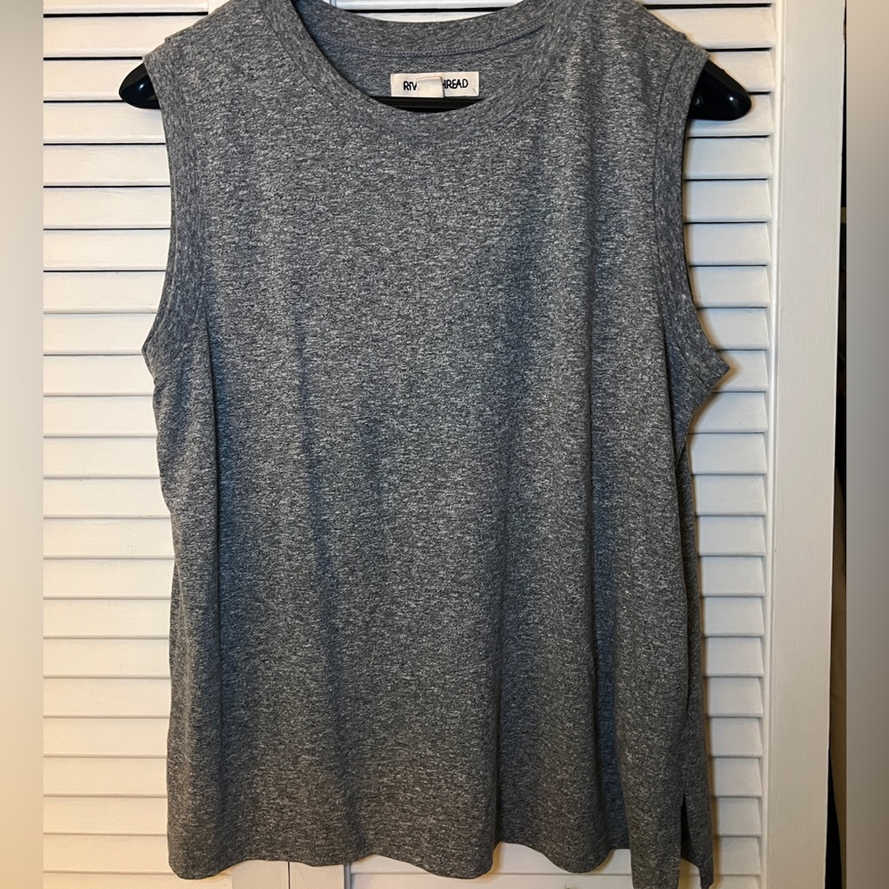 Madewell Rivet & Thread ex-boyfriend muscle tank in grey